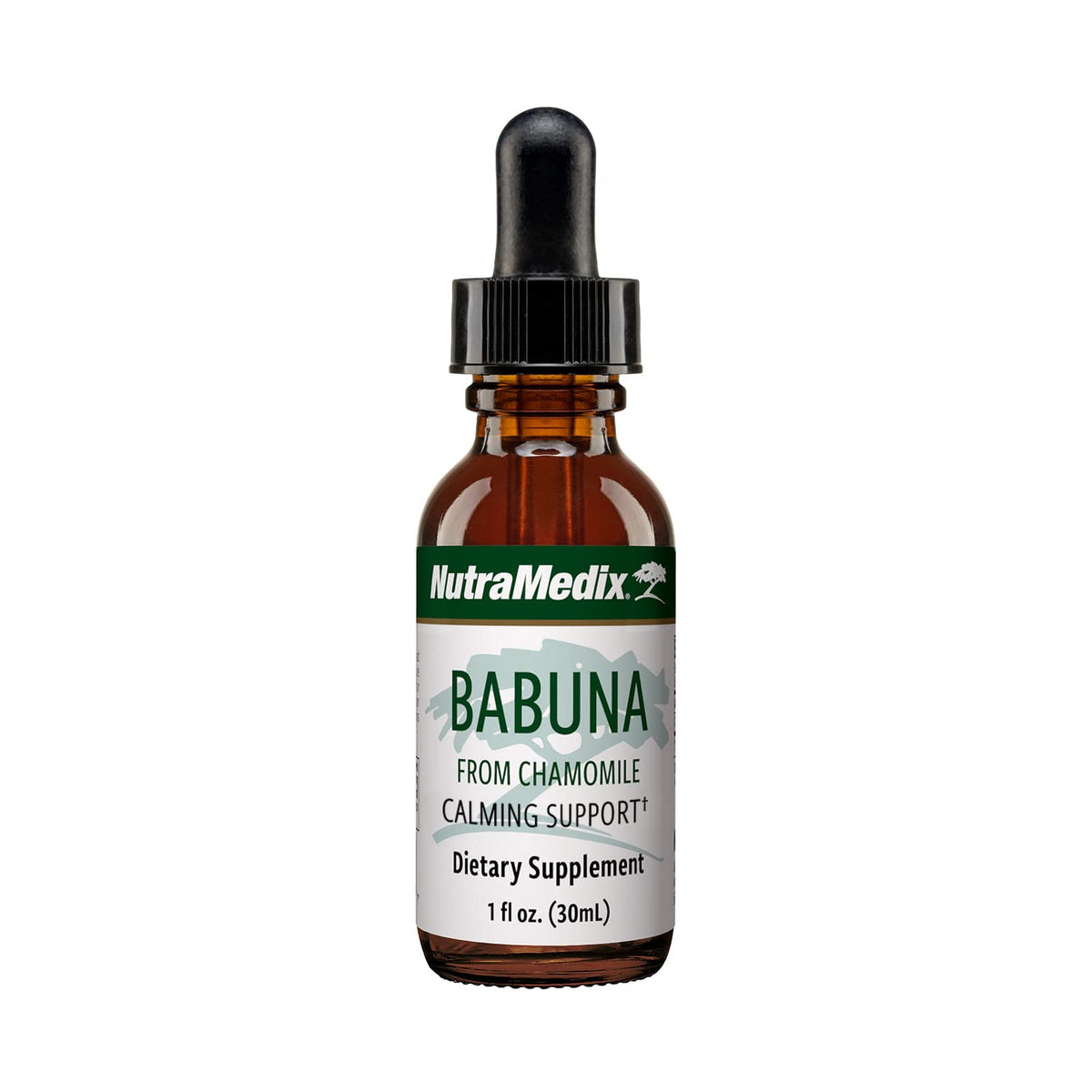 NutraMedix Babuna Gotas en botella, para promover la relajación al final del día.