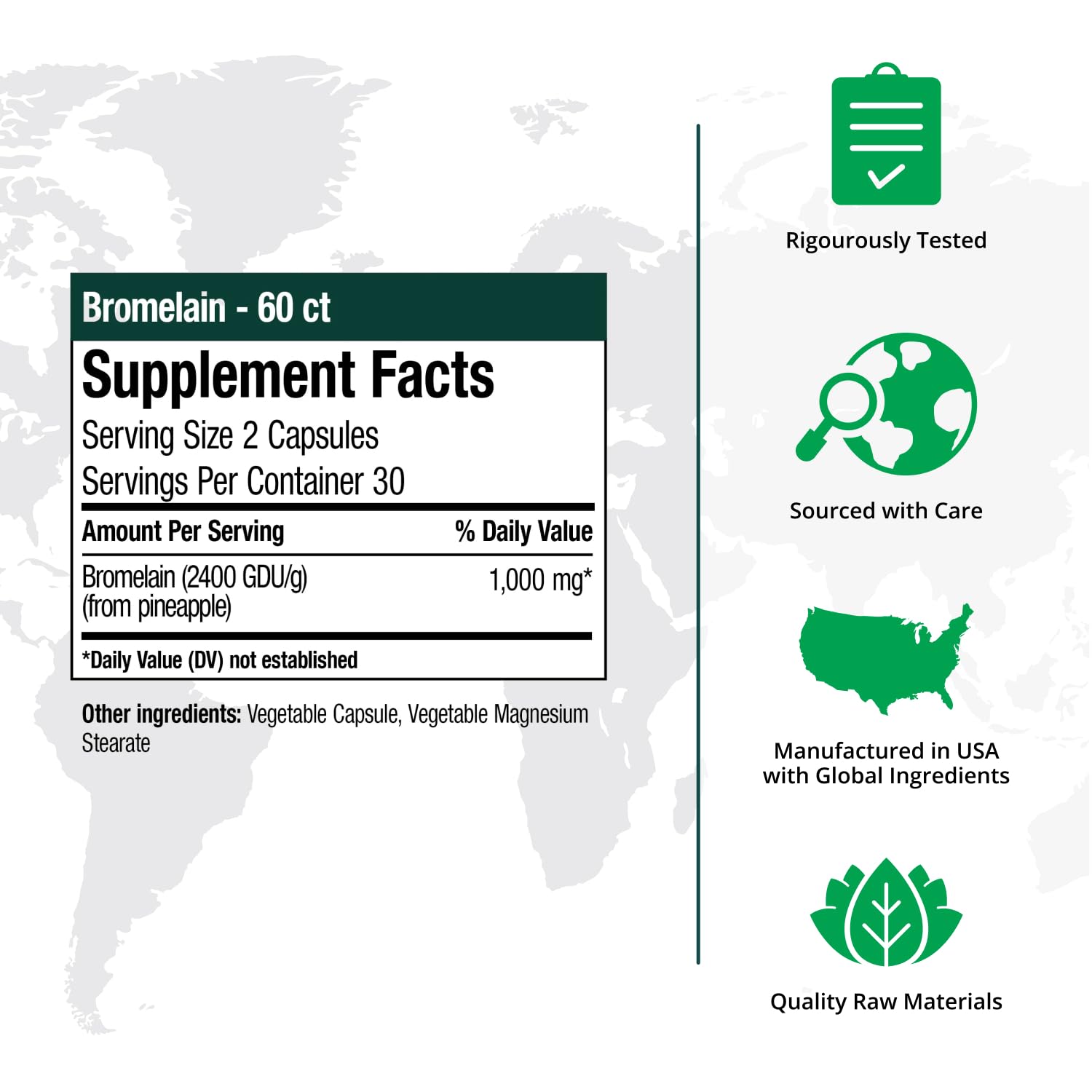NutraMedix Bromelina: apoyo durante ejercicio y recuperación con 1000 mg por porción.