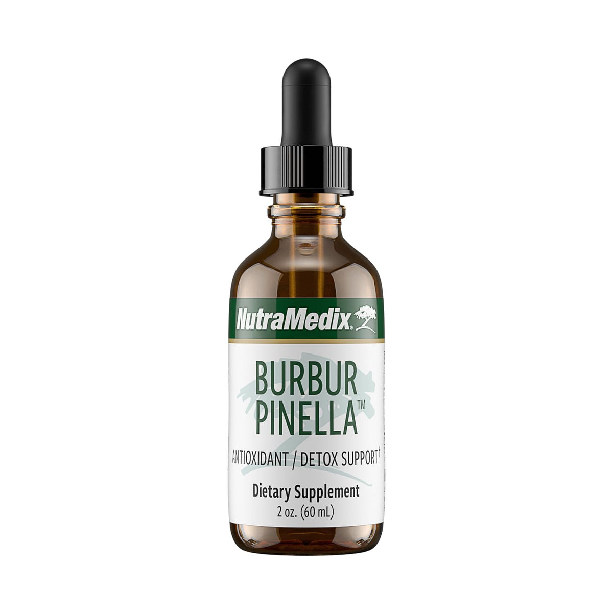 NutraMedix Burbur-Pinella: botella de 60 ml para apoyo suave de la claridad mental.