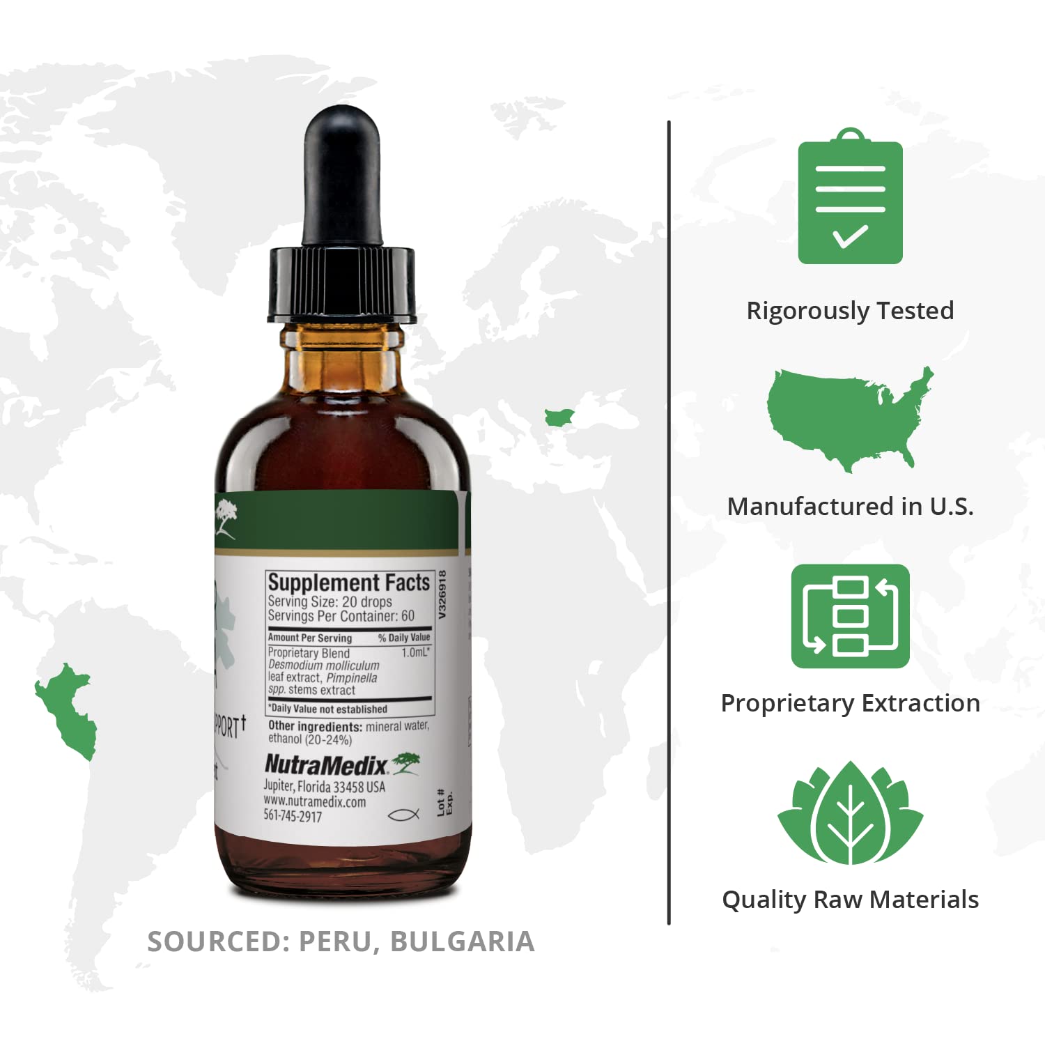 NutraMedix Burbur-Pinella con gotero para dosis controladas y consumo fácil.
