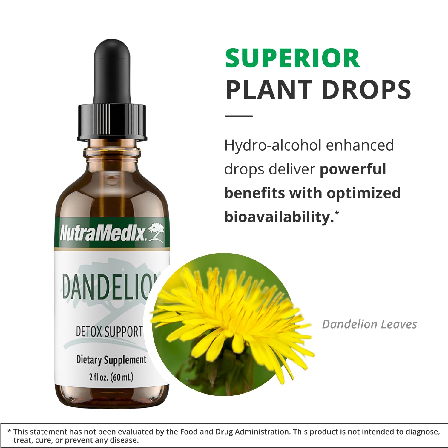 NutraMedix Diente de León, extracción propietaria para mayor beneficio.