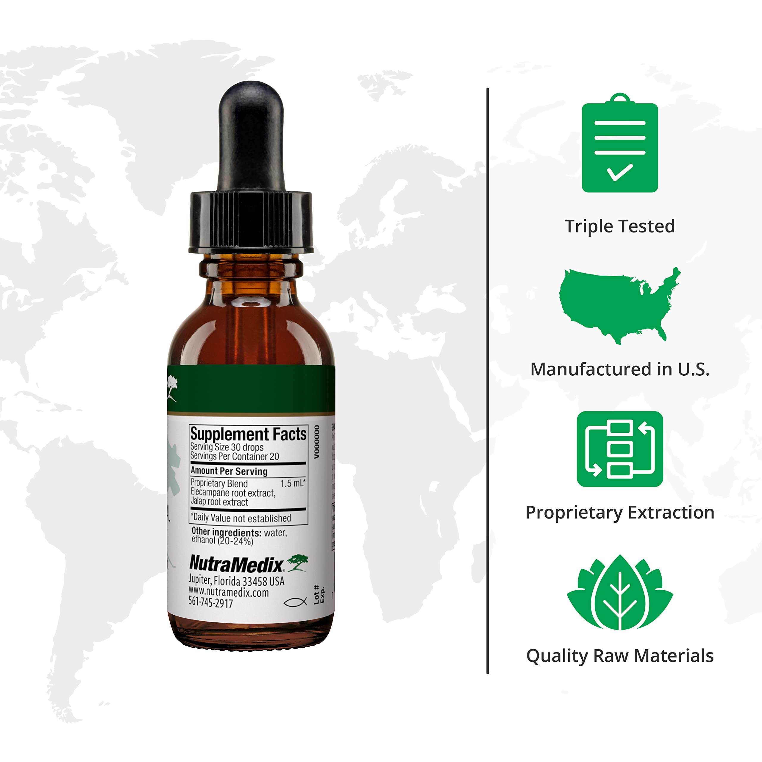 NutraMedix Enula: gotero para dosis precisas en uso diario.