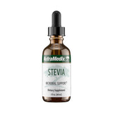 NutraMedix Gotas de Estevia en botella para endulzar bebidas sin azúcar.
