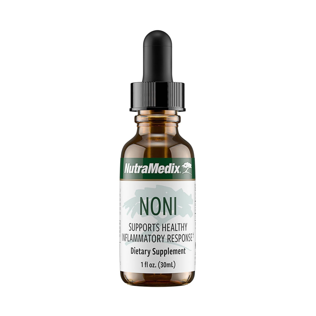 Gotas NutraMedix Noni en envase para apoyo inmunitario diario.