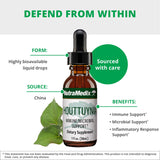 NutraMedix Houttuynia gotas balance microbiano — apoyo suave de la microbiota.