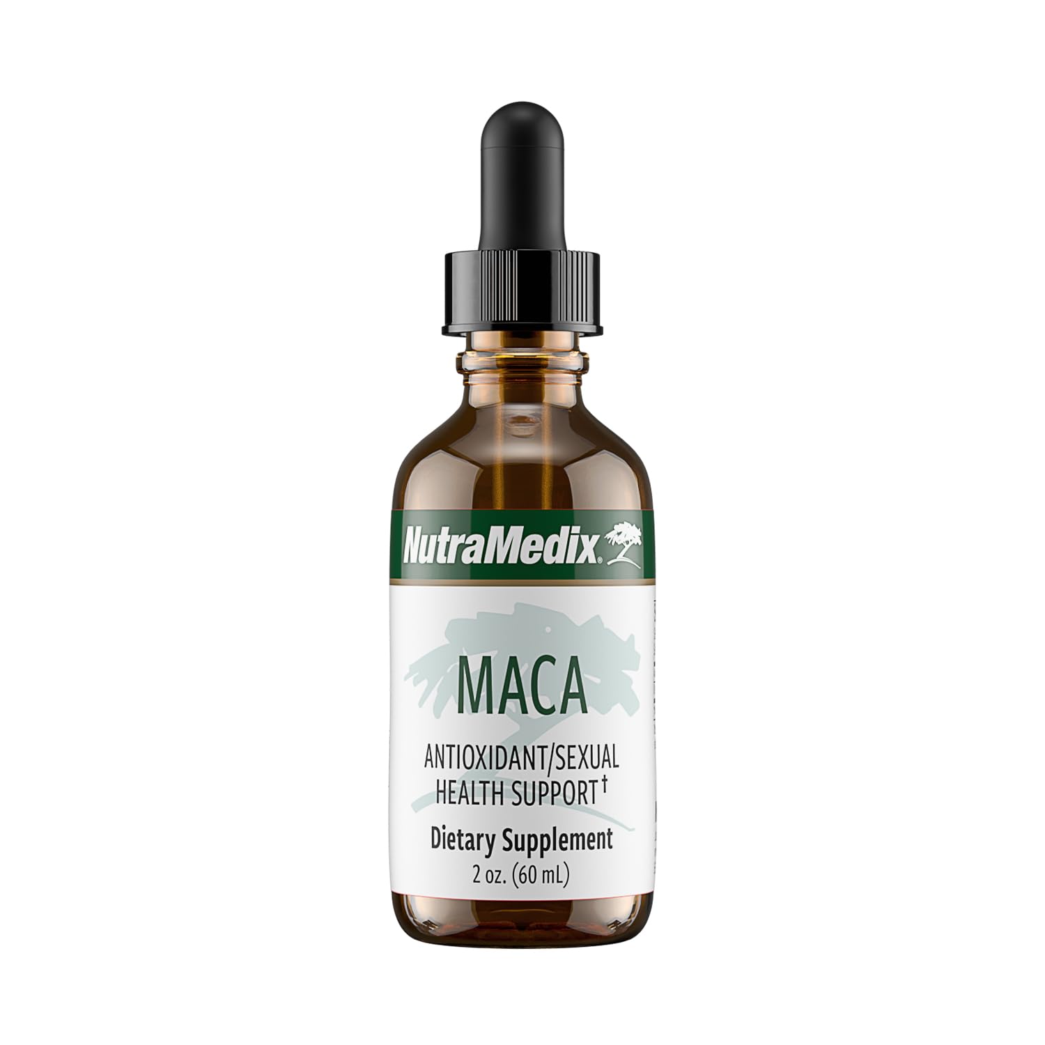 NutraMedix Maca líquido en botella, apoyo energético natural.