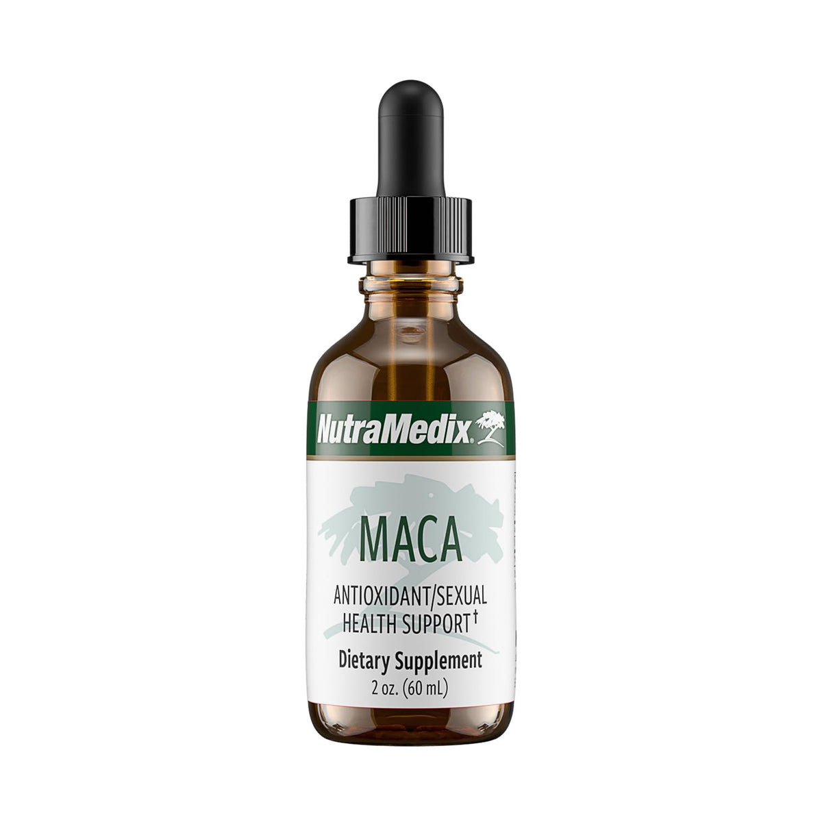 NutraMedix Maca líquido en botella, apoyo energético natural.