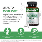 Empaque NutraMedix Magnesio Malato para almacenamiento seguro.