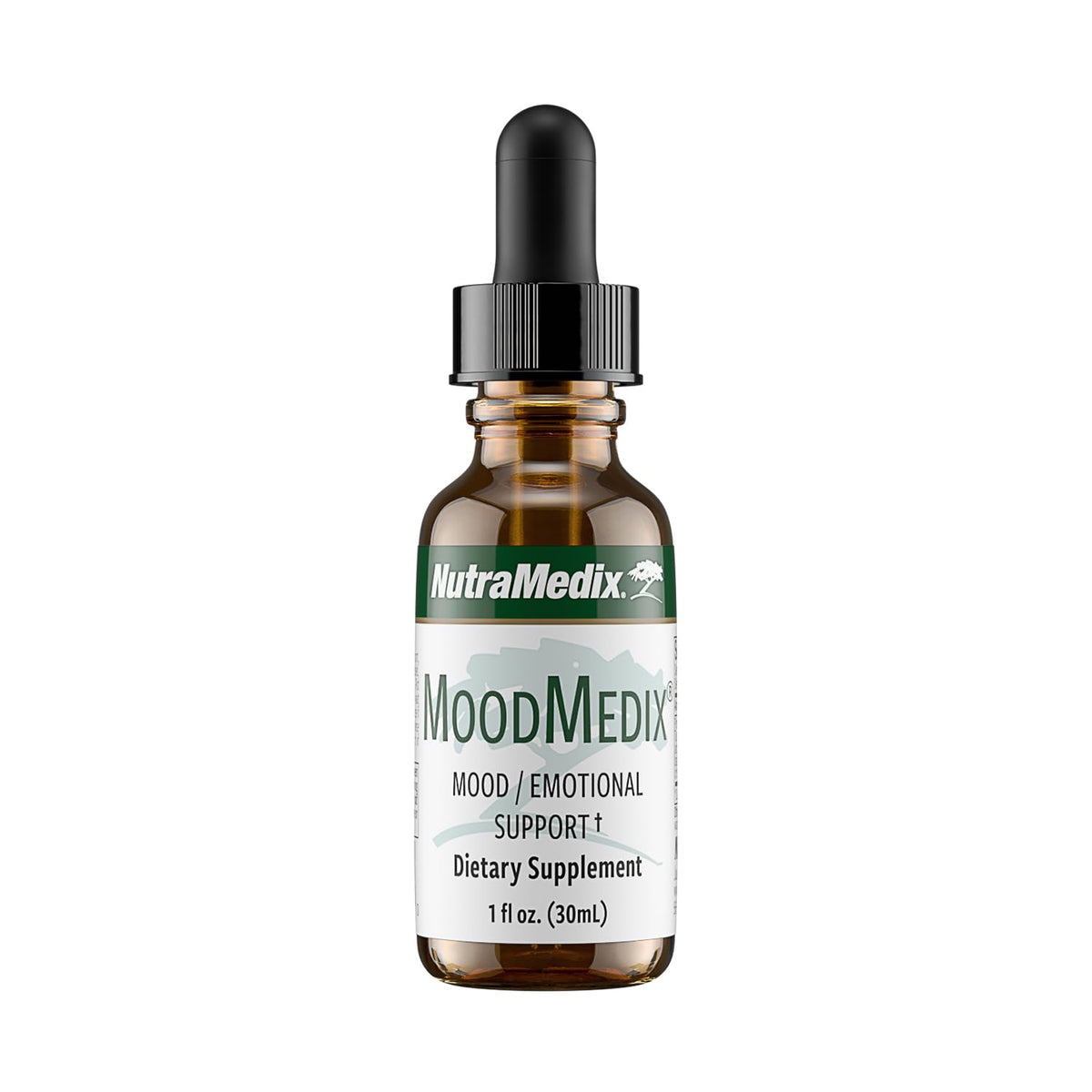 MoodMedix de NutraMedix: botella con gotero para uso diario y apoyo emocional.