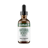 NutraMedix Natural Boost para Hombres: envase de tintura, dosificación diaria fácil.