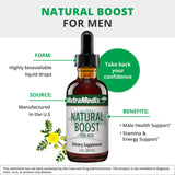 NutraMedix Natural Boost para Hombres, ginkgo biloba para concentración y vitalidad.