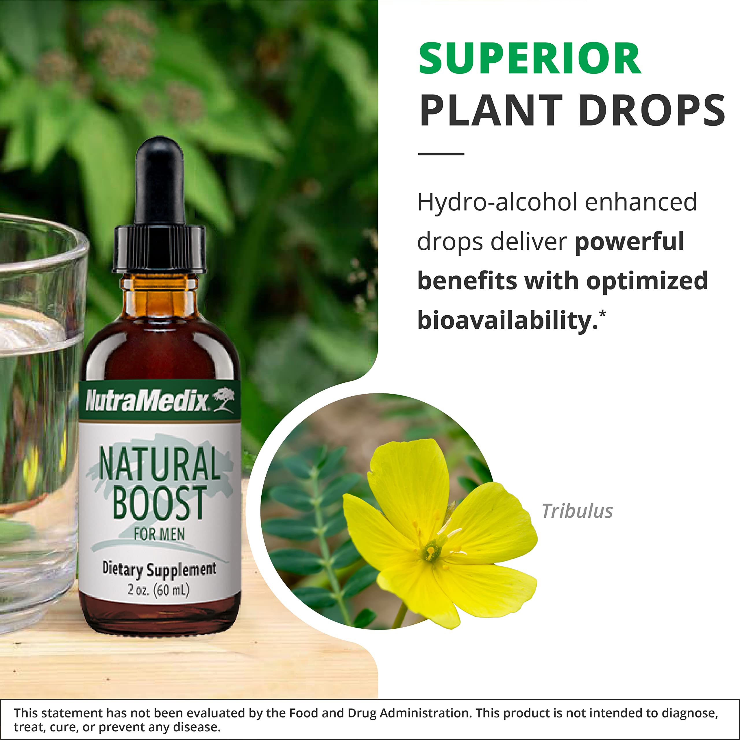 NutraMedix Natural Boost para Hombres, maca raíz para resistencia diaria.