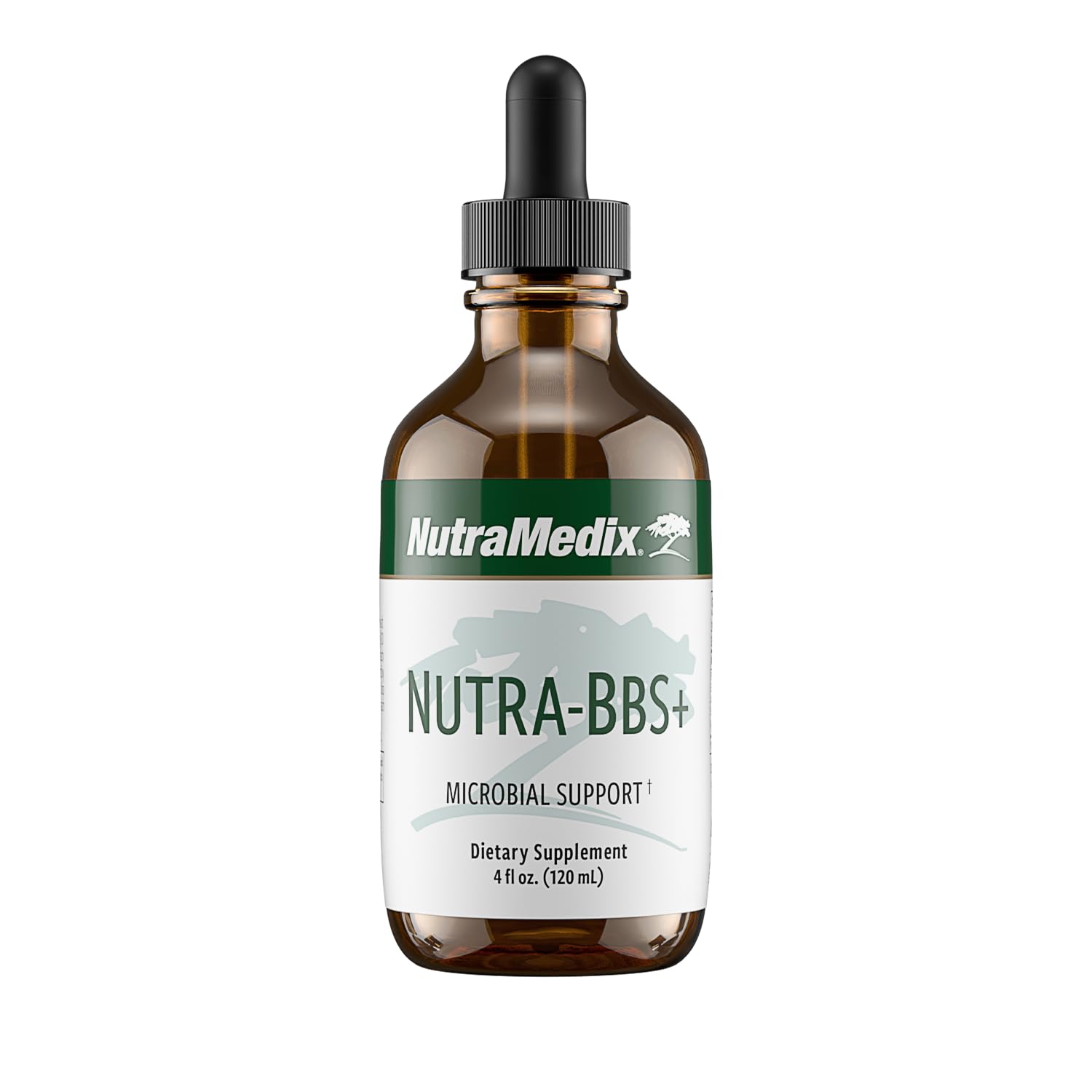 Nutra-BBS+ en botella con cuentagotas para apoyar la actividad antioxidante diaria.