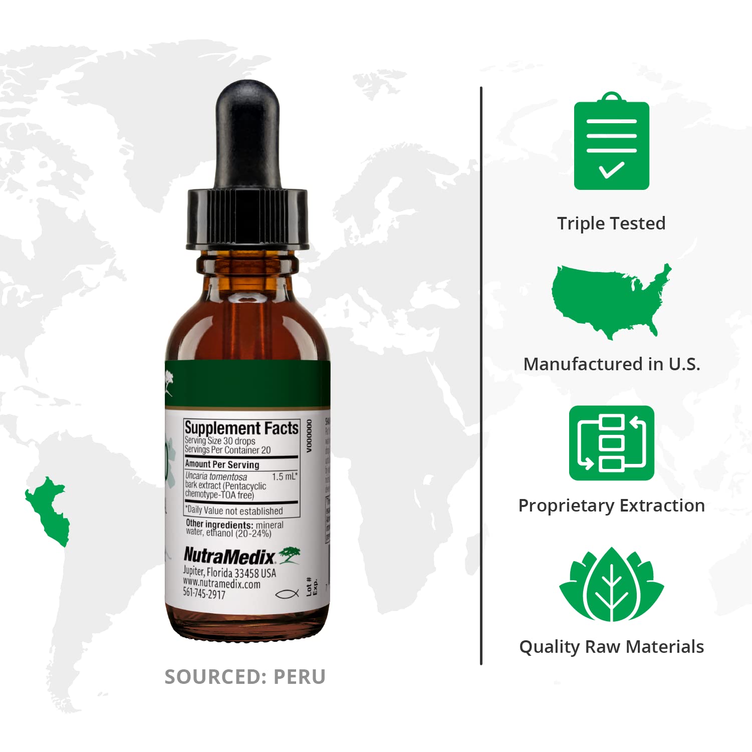NutraMedix Samento gotero para dosis líquidas diarias y rápidas.