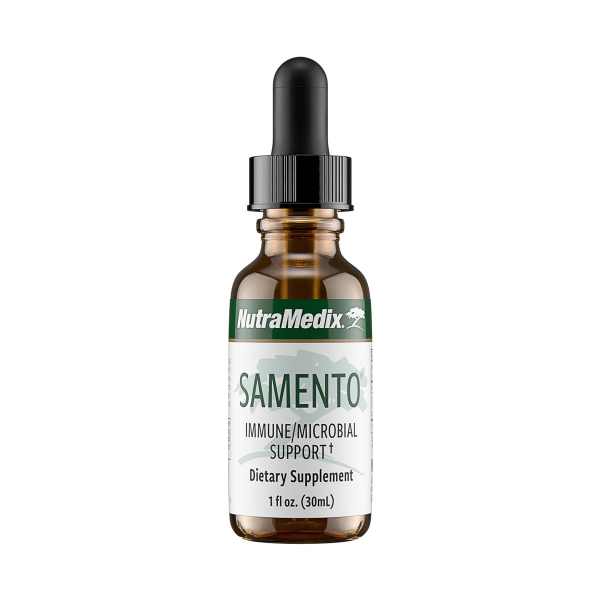 NutraMedix Samento tintura en botella, posible apoyo al equilibrio inmunológico diario.