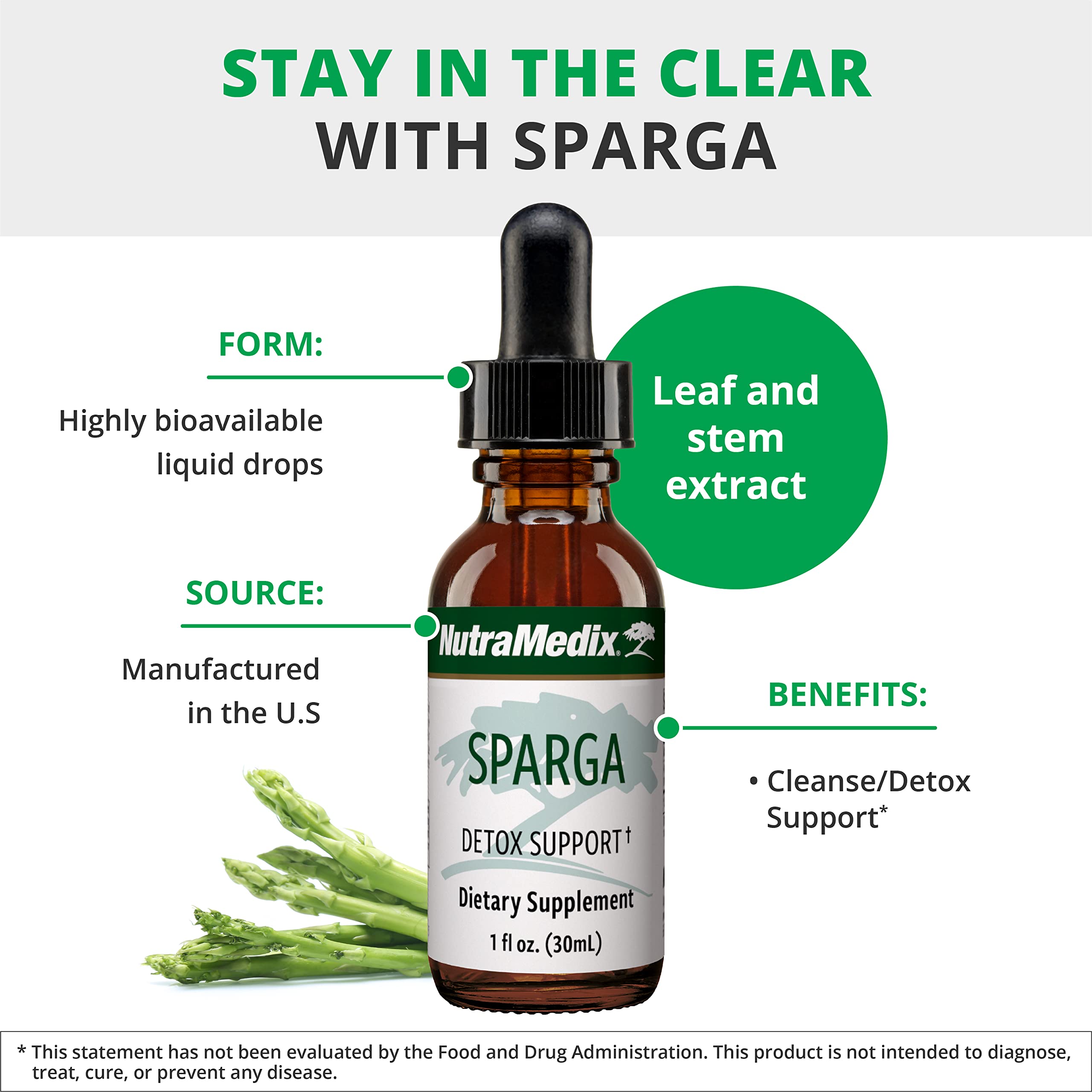 NutraMedix Sparga: mezcla en agua para consumo rápido y suave.