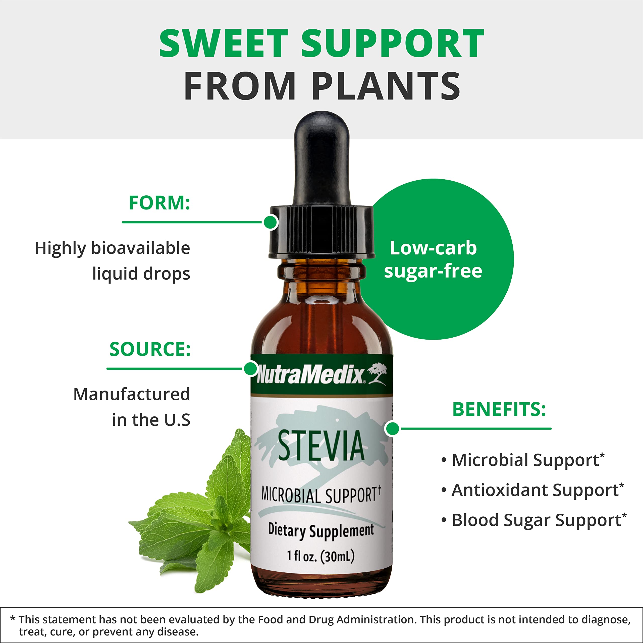 NutraMedix Stevia: hojas de stevia para endulzar de forma natural.