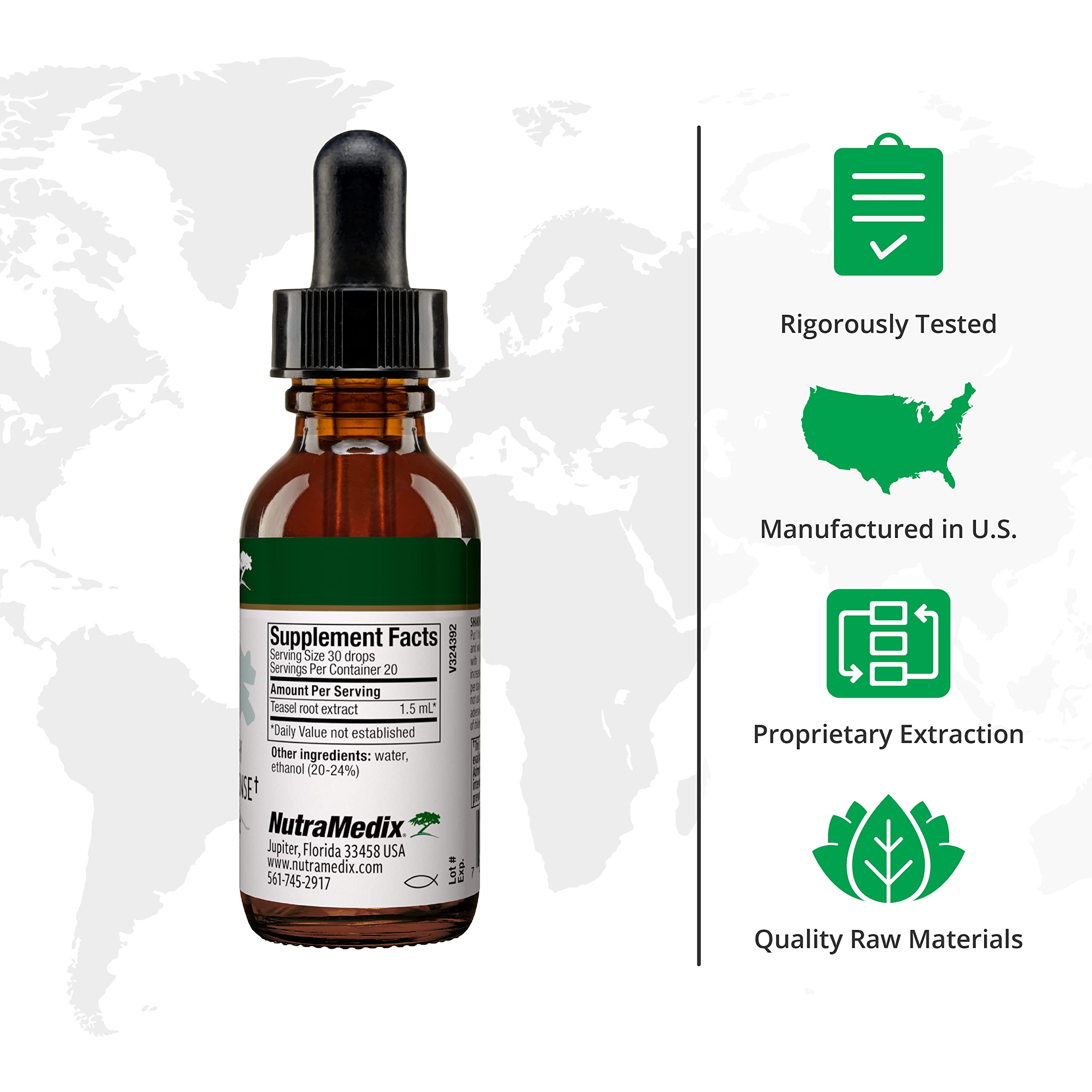 NutraMedix Teasel Extract gotas para absorción rápida