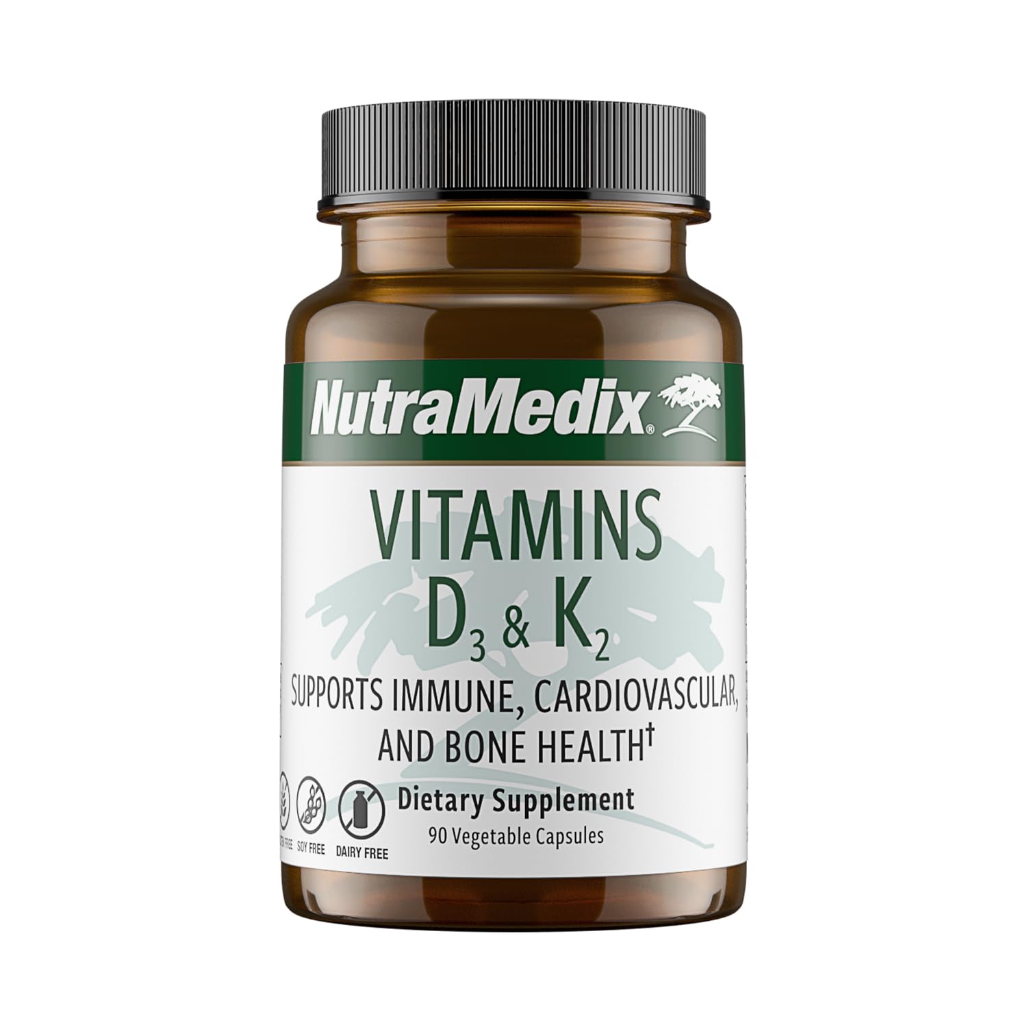NutraMedix Vitamina D3 y K2 cápsulas en botella: apoyo a la salud ósea