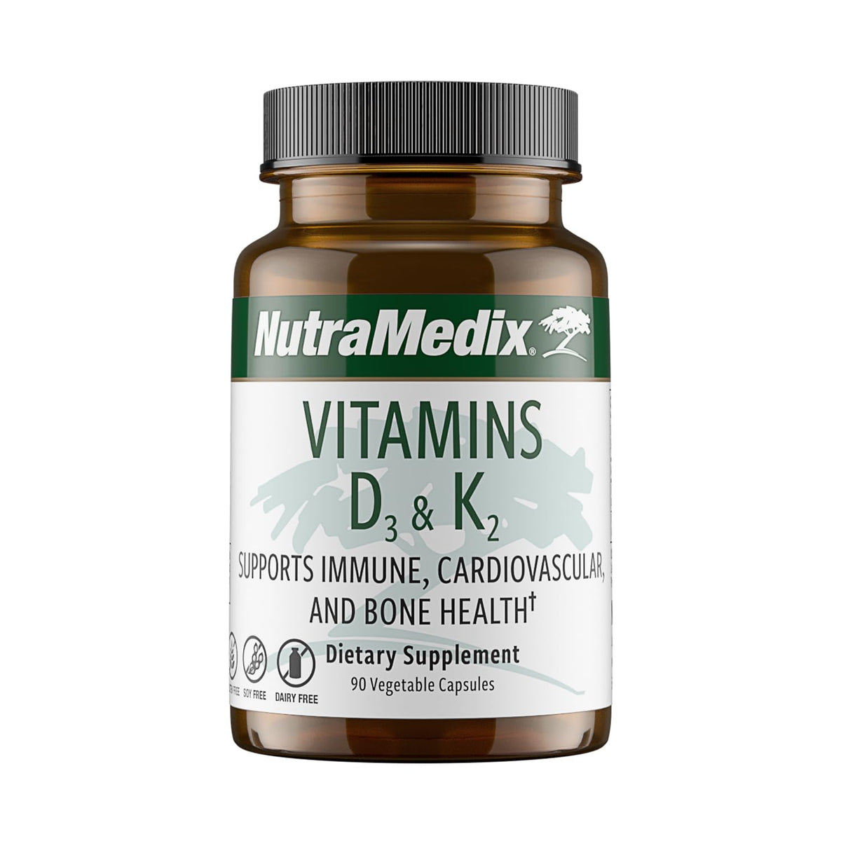NutraMedix Vitamina D3 y K2 cápsulas en botella: apoyo a la salud ósea