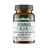 NutraMedix Vitamina D3 y K2 cápsulas en botella: apoyo a la salud ósea