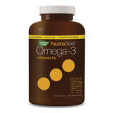 NutraSea Omega-3 con vitamina D en frasco; apoya huesos y dientes