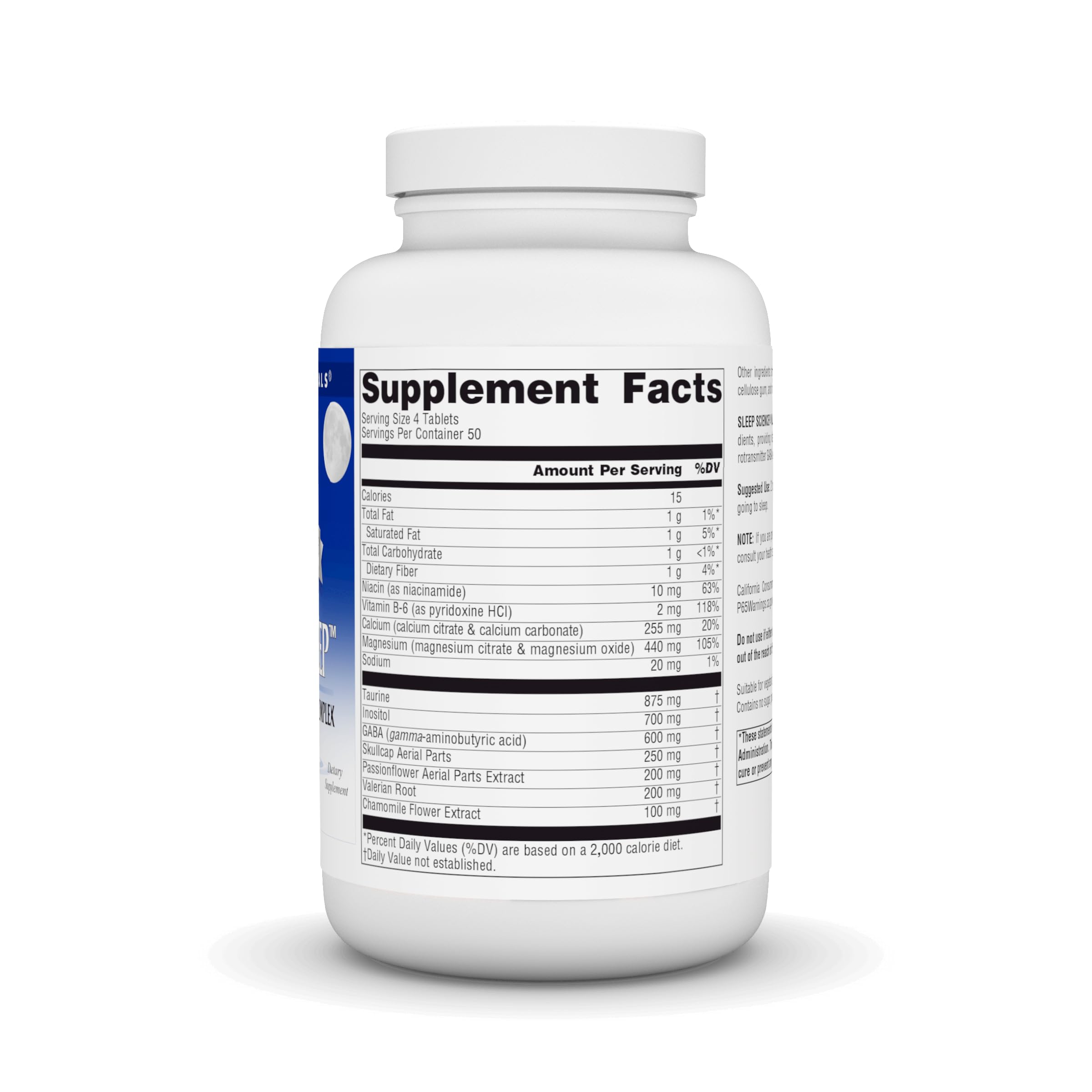 NutraSleep tabletas uso nocturno de Source Naturals para descanso tranquilo.