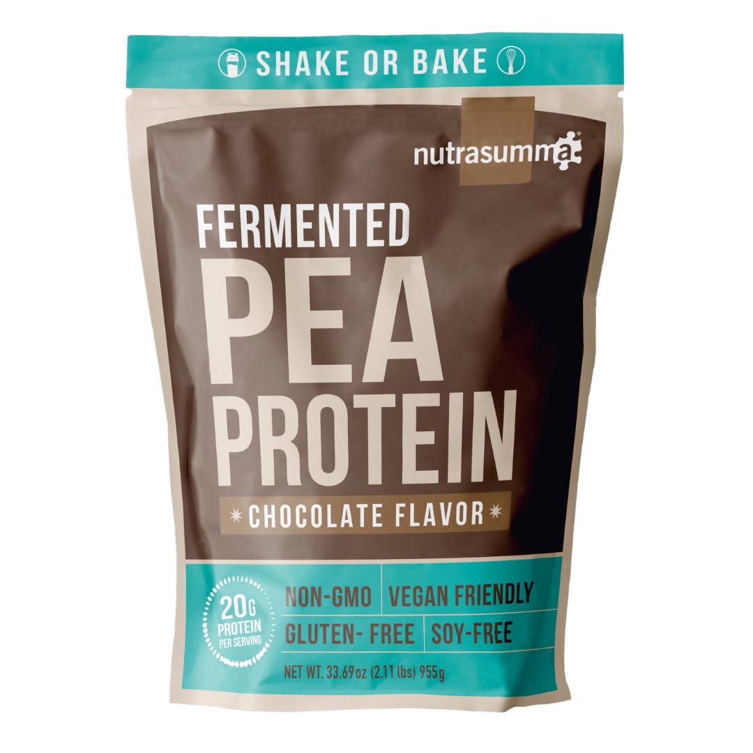 Nutrasumma Proteína de Guisante Chocolate en envase, ideal para reforzar nutrición diaria.