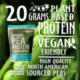 Proteína Nutrasumma de guisante elaborada en EE. UU., pureza y control de calidad.