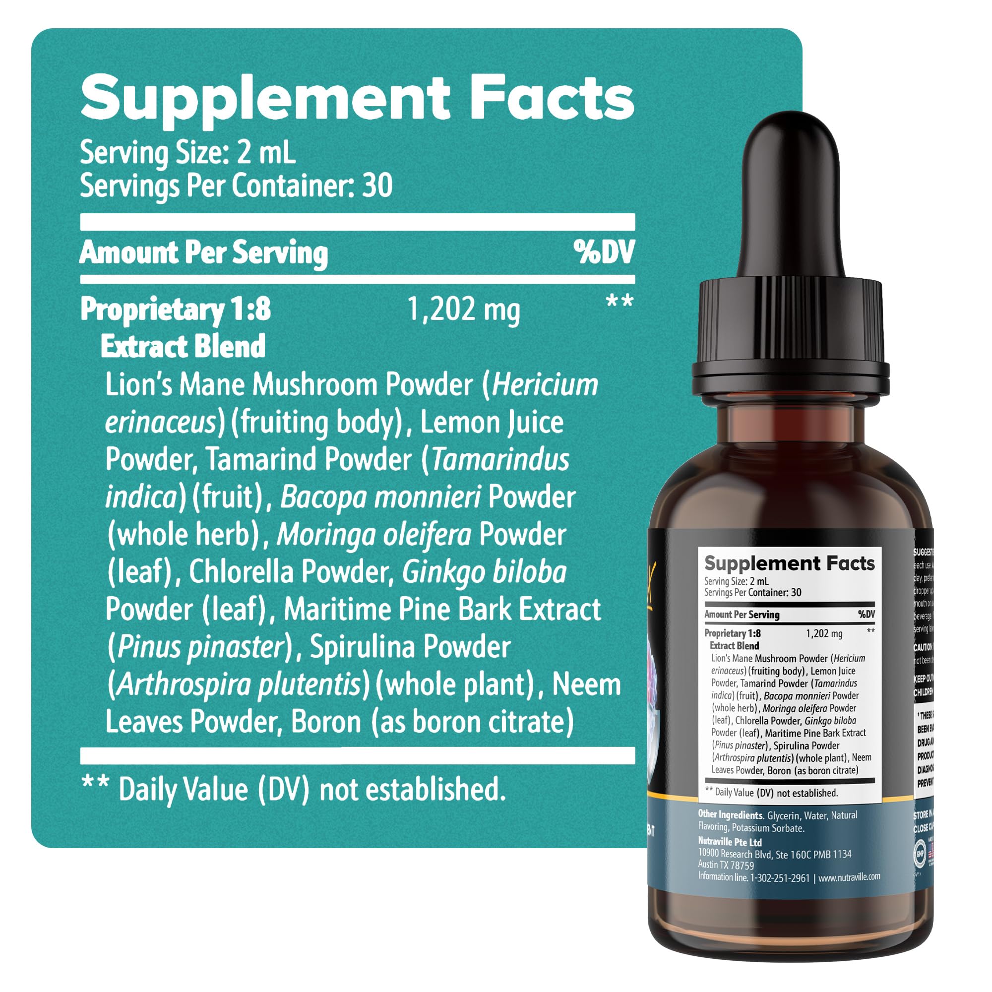Nutraville Pineal Guardian X, gotero: uso sencillo y dosis controlada.