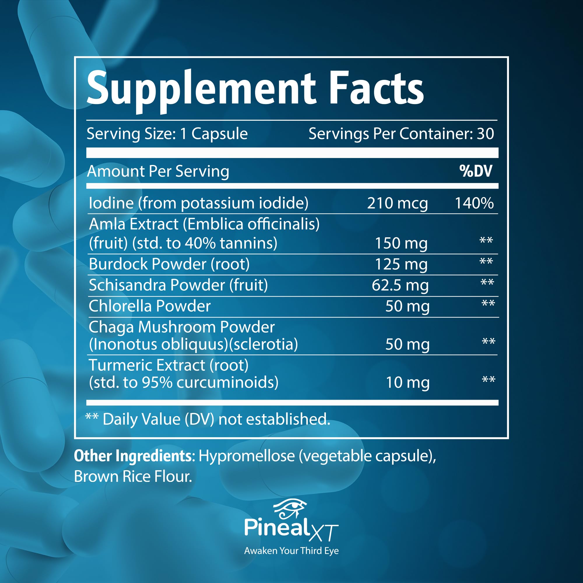Nutraville Pineal XT Gold botella trasera con uso diario