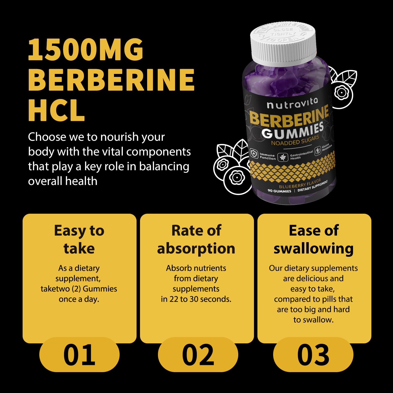 Nutravita Berberina Gummies con canela Ceilán, aroma cálido y notas distintivas.