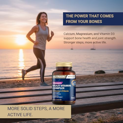 Nutraxin Multivitaminas para Mujeres, cabello brillante y saludable.