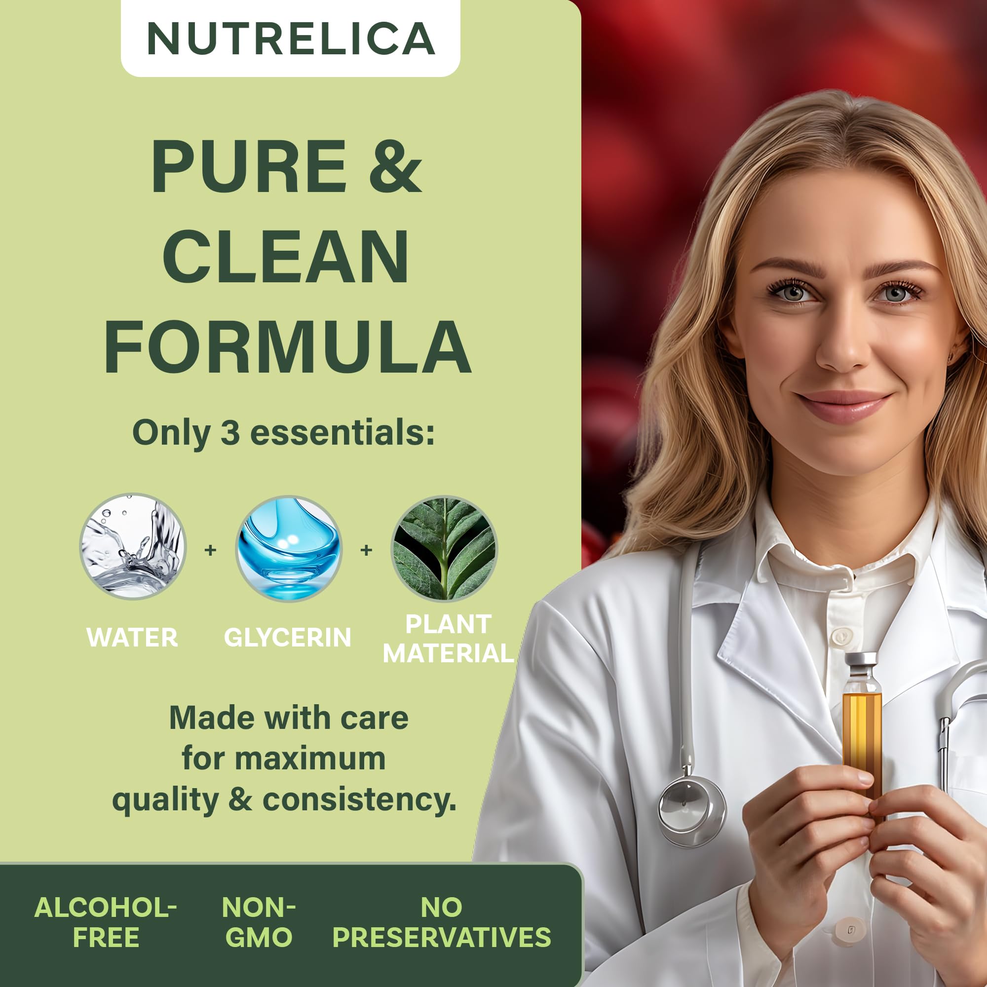 NUTRELICA Vegano: ingredientes vegetales y sin OGM.