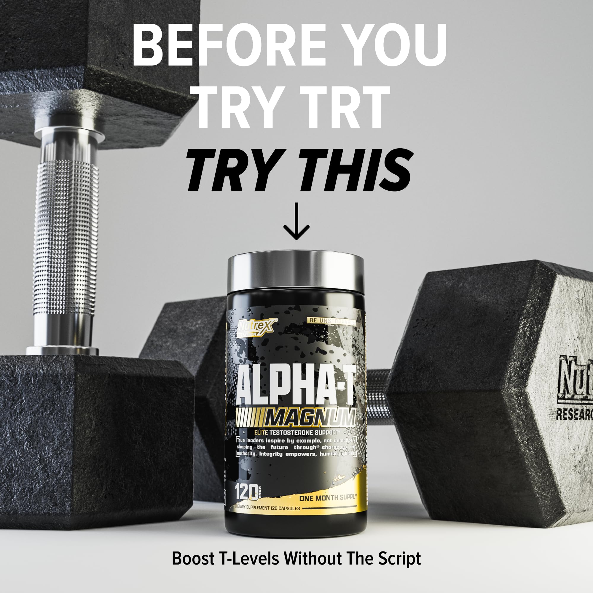 Escena de gimnasio con Alpha-T Magnum impulsando rendimiento constante