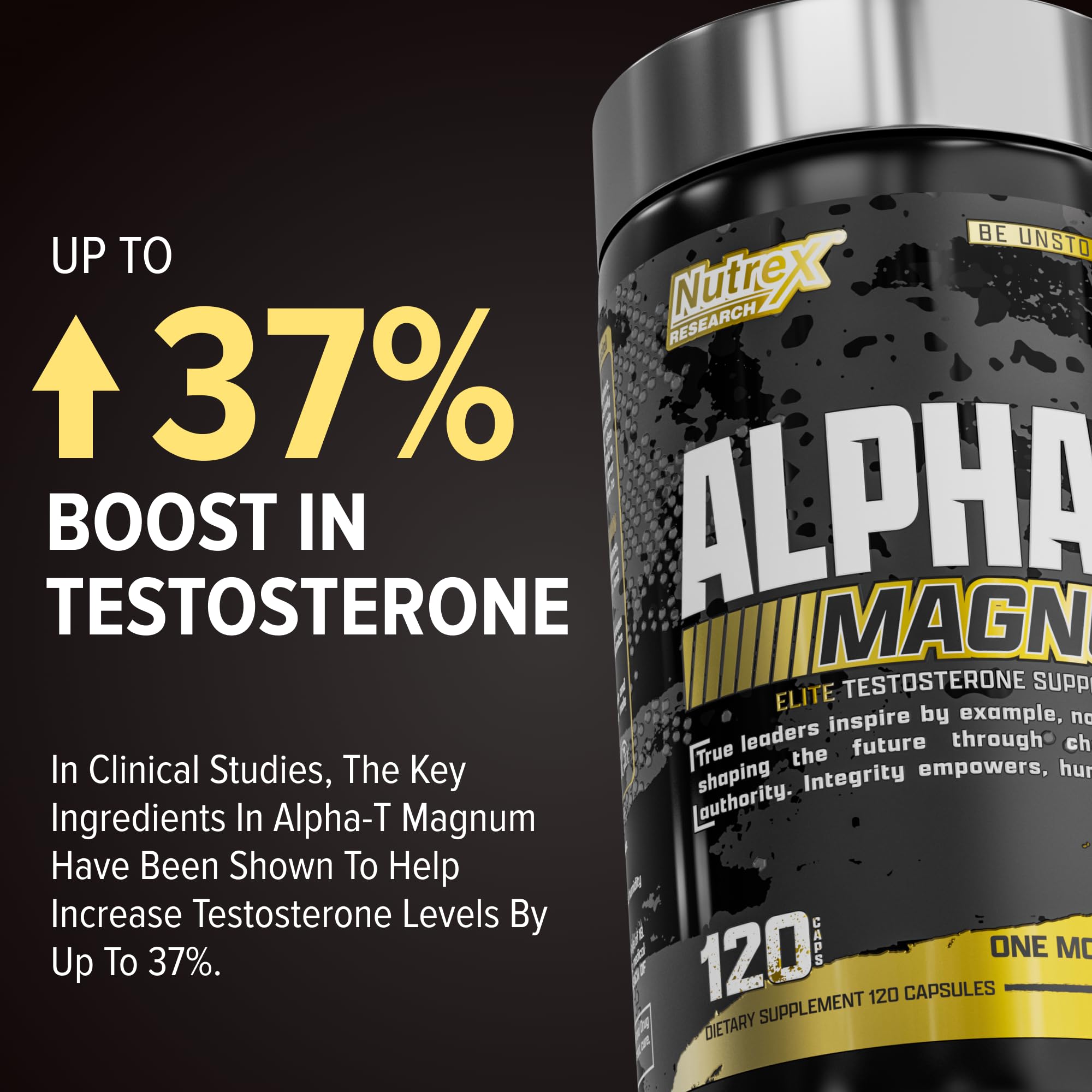 Manos sosteniendo dosis diaria de Alpha-T Magnum para entrenamiento