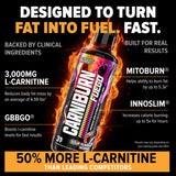 Dosificador preciso de Nutrex Carniburn para tomas rápidas sin estimulantes.