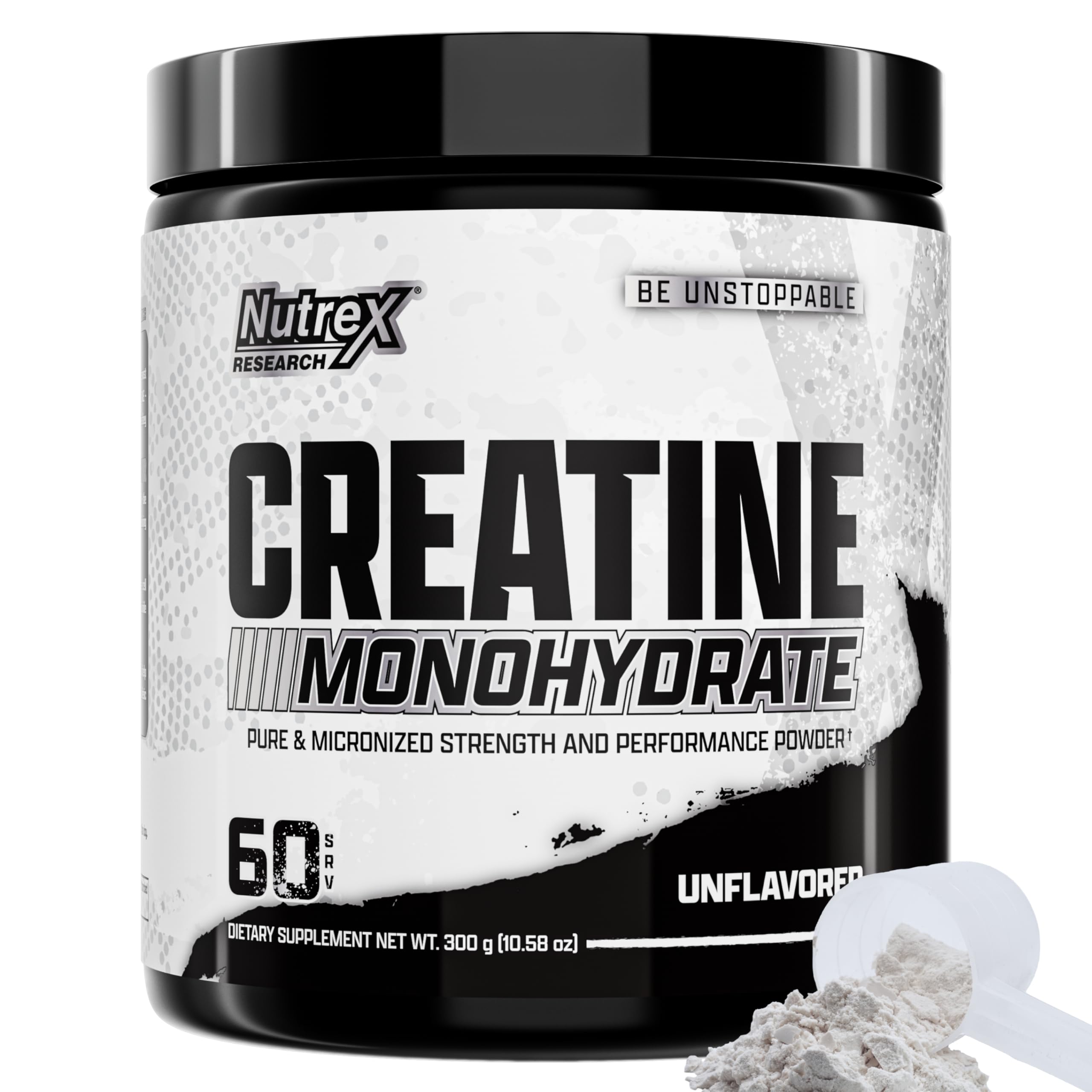 Nutrex Research Creatina Monohidratada, envase 60 porciones para uso diario