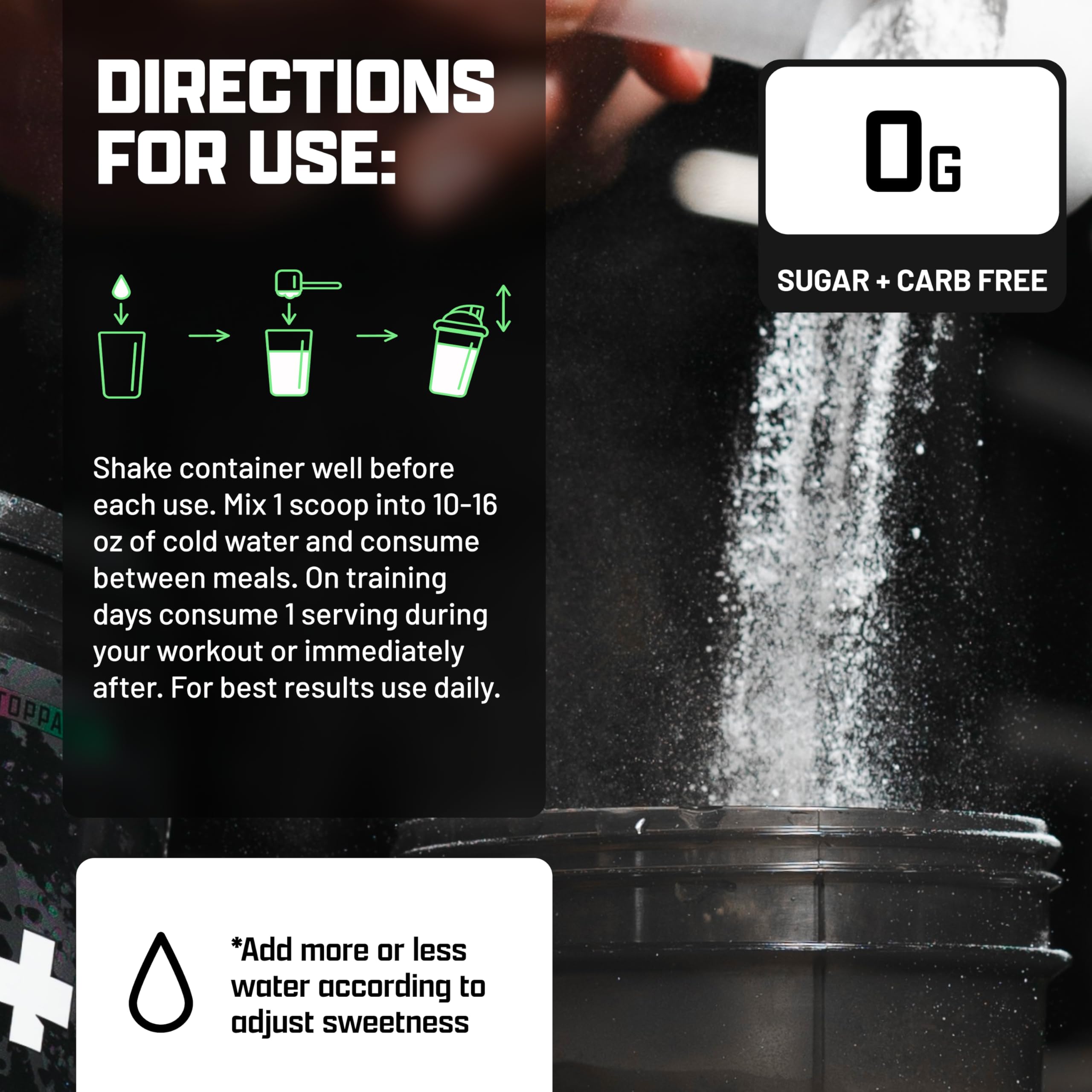 Nutrex Research EAA Hydration, uso intraentrenamiento para mantener el rendimiento.