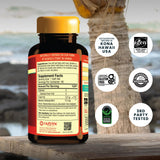 BioAstin Nutrex Hawaii, cápsulas blandas en mano, uso diario para piel saludable
