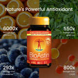 Etiqueta nutricional de BioAstin para consulta rápida