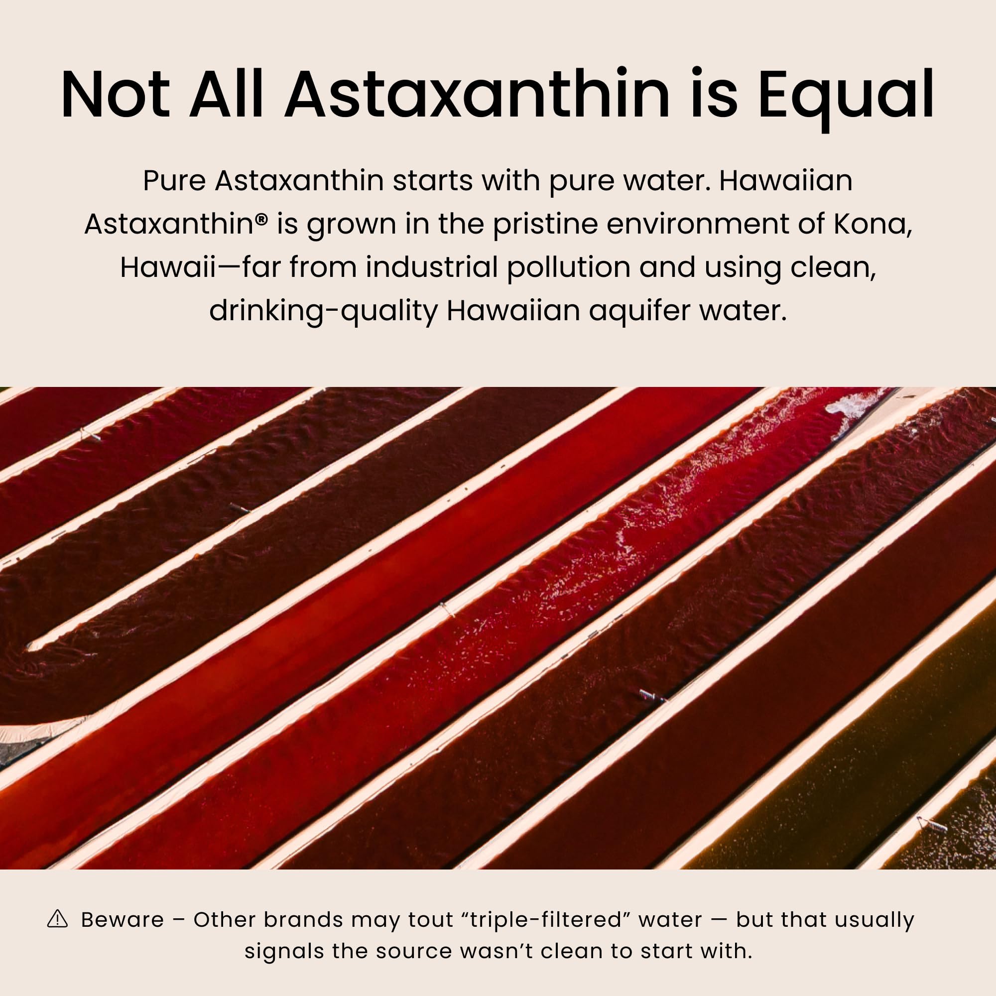 BioAstin Nutrex Hawaii, cultivo natural en estanques soleados