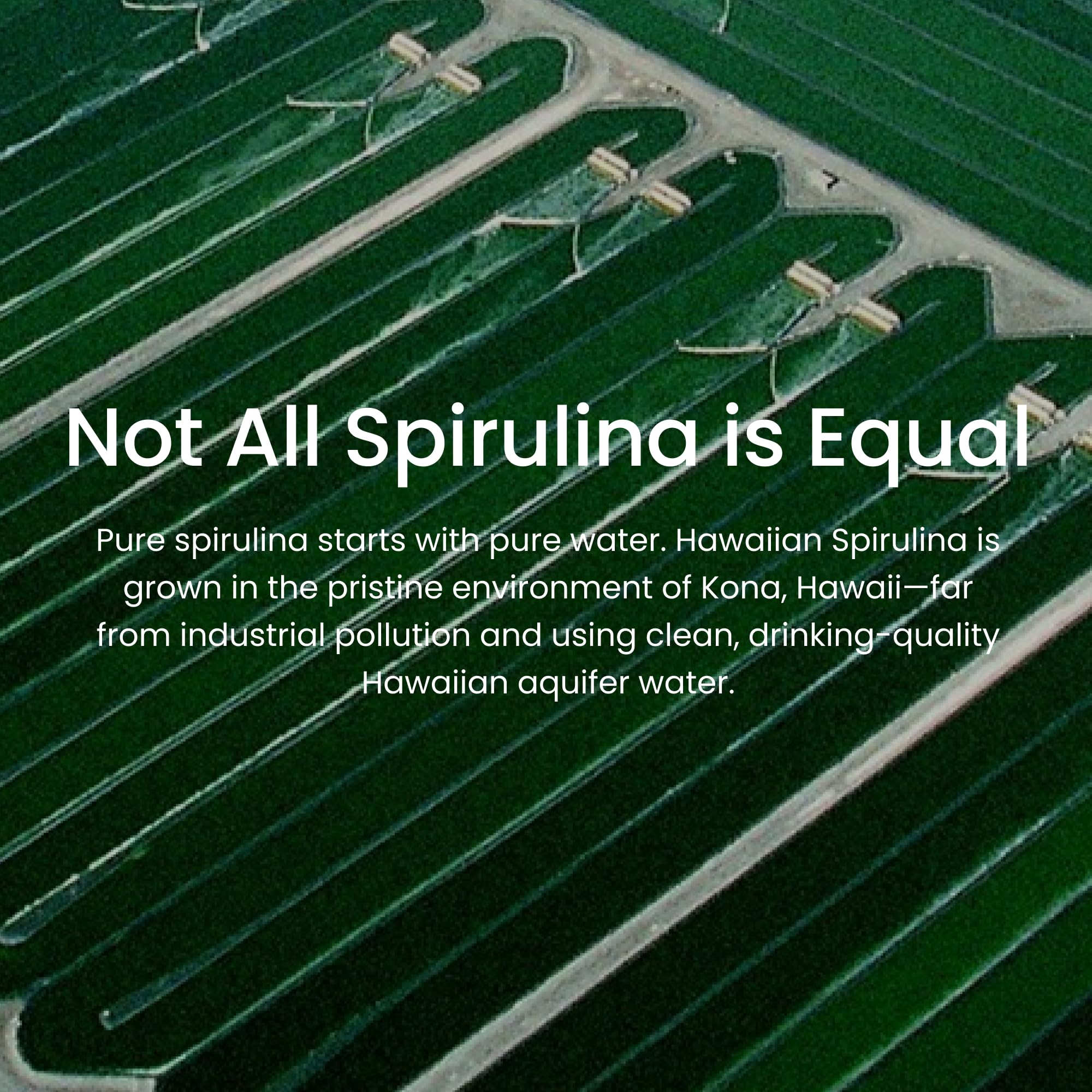 Origen Kona de Nutrex Hawaii Spirulina, cultivo hawaiano sostenible