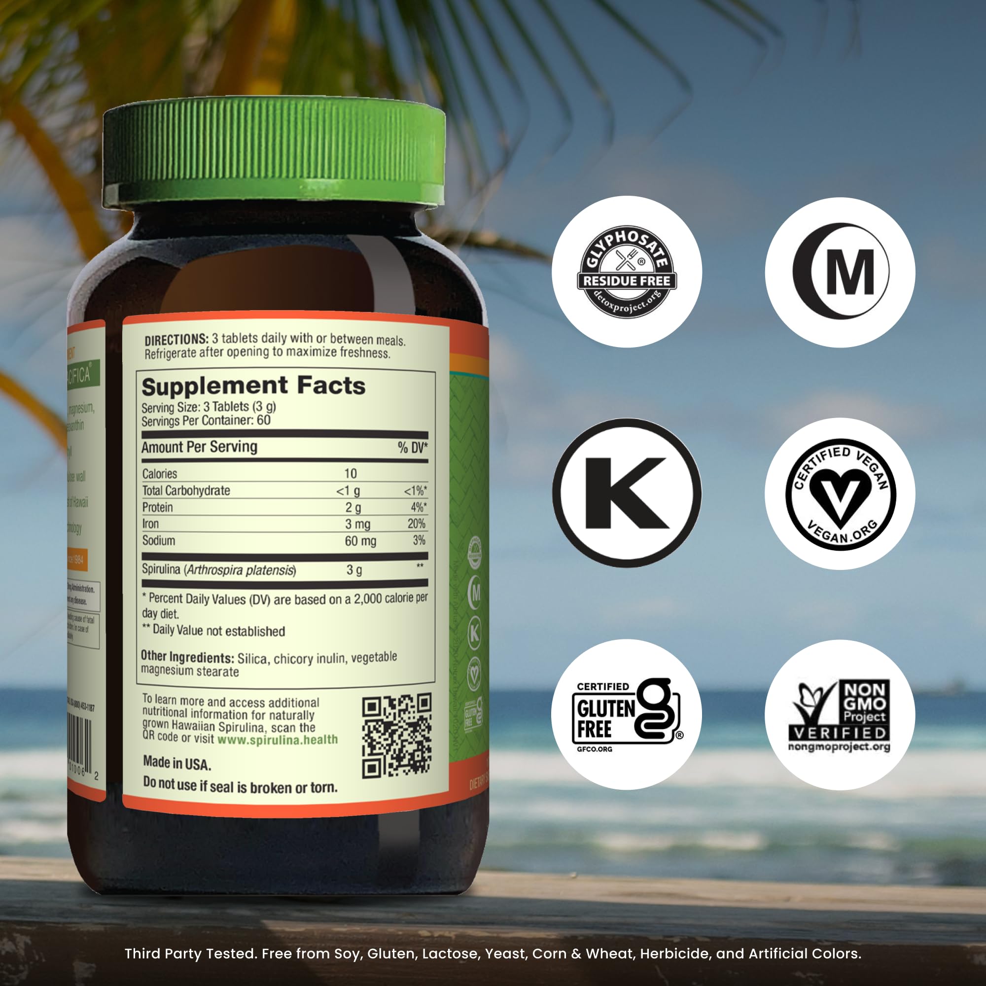 Nutrex Hawaii spirulina-pura-tabletas: nutrición vegetal para dietas veganas