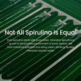 Nutrex Hawaii Spirulina, sin rellenos, ideal para dieta vegana.
