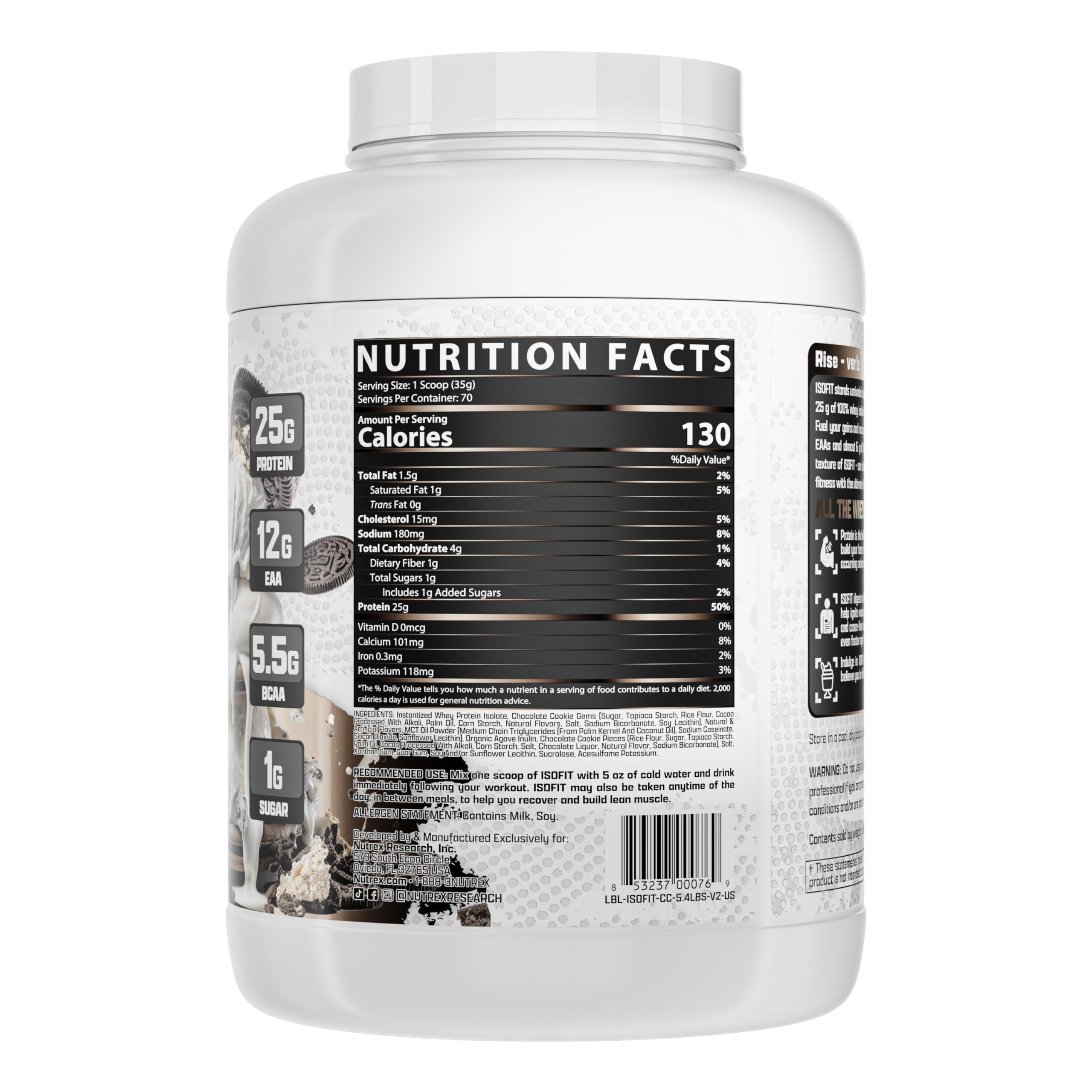 Nutrex IsoFit: etiqueta clara y garantía de calidad.