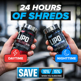 Nutrex Lipo 6 Nighttime dosis destacada para uso nocturno seguro.