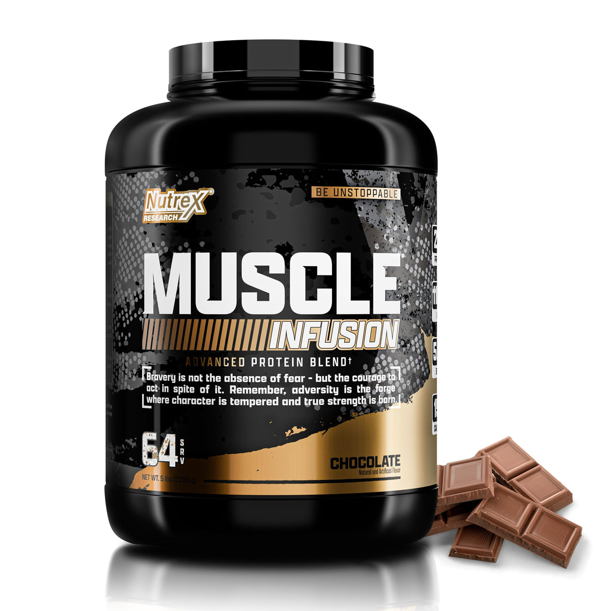 Nutrex Muscle Infusion polvo chocolate 5 lb para crecimiento y recuperación
