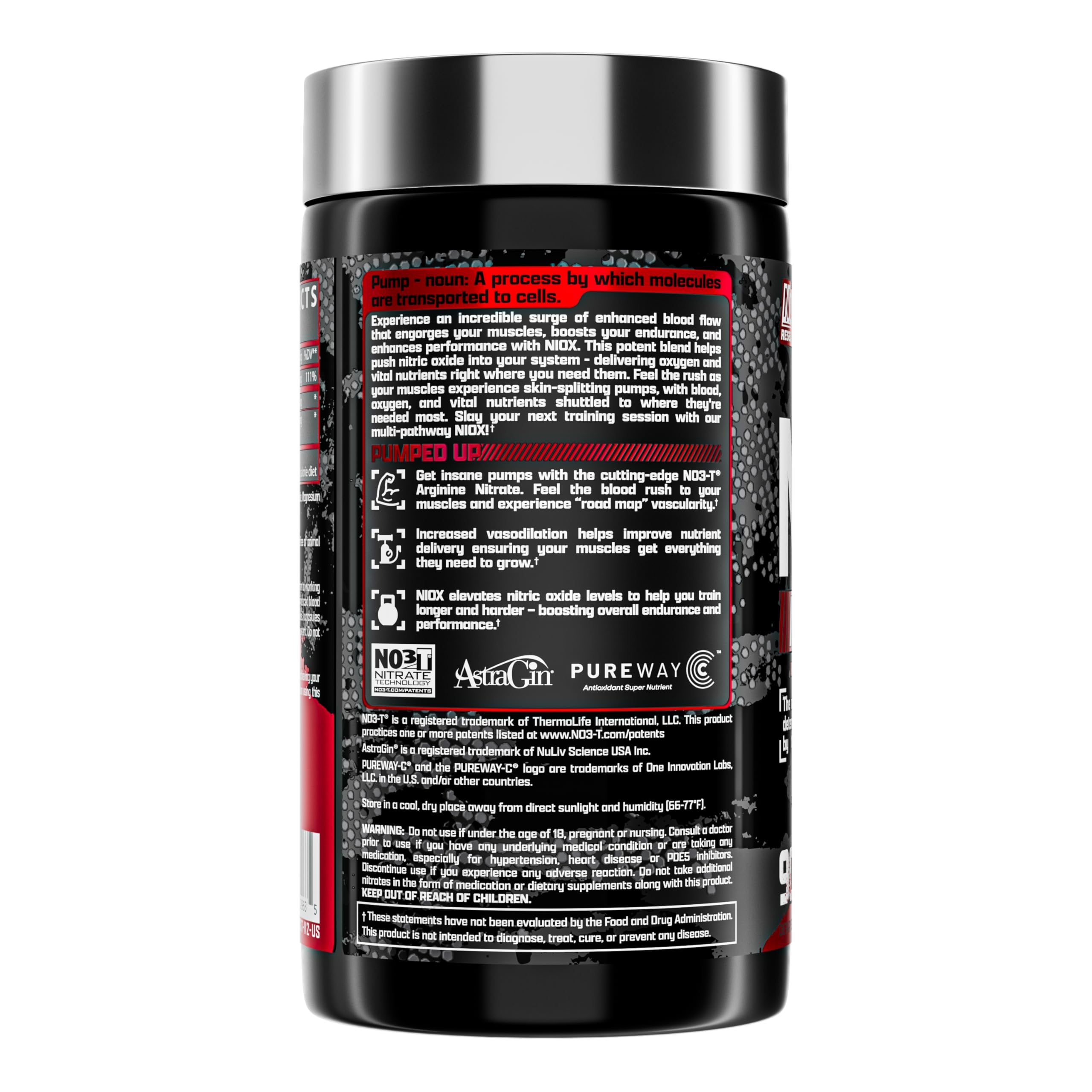 Cucharilla medidora de Nutrex NIOX Extreme Pumps para dosis previa al entrenamiento.