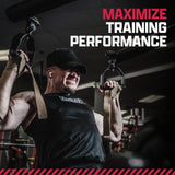Escena de entrenamiento con Nutrex NIOX Extreme Pumps para apoyar bomba y vascularidad.